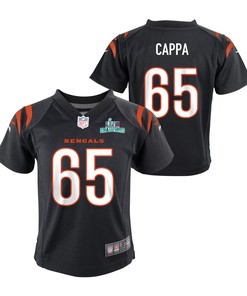 Alex Cappa 65 Cincinnati Bengals Super Bowl LVII Champions Youth Game Jersey - Black