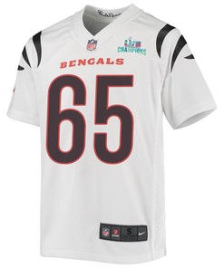Alex Cappa 65 Cincinnati Bengals Super Bowl LVII Champions Youth Game Jersey - White