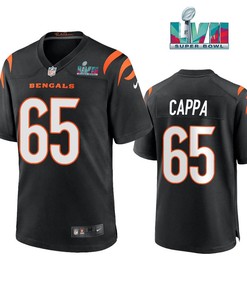 Alex Cappa 65 Cincinnati Bengals Super Bowl LVII Men Game Jersey- Black