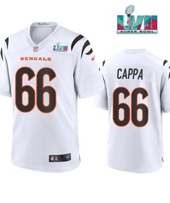 Alex Cappa 66 Cincinnati Bengals Super Bowl LVII Men Game Jersey- White
