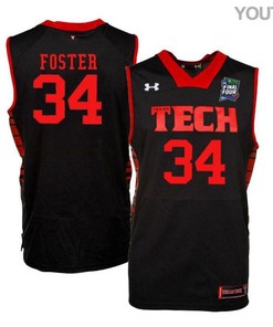 Alex Foster 34 Texas Tech Red Raiders Basketball Youth Jersey - Black