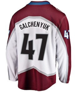 Alex Galchenyuk 47 Colorado Avalanche Stanley Cup 2023 Playoffs Patch Away Breakaway Men Jersey - White