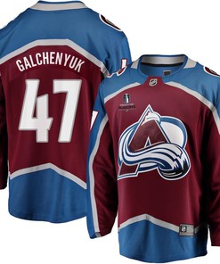 Alex Galchenyuk 47 Colorado Avalanche Stanley Cup 2023 Playoffs Patch Home Breakaway Men Jersey - Burgundy