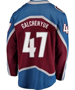 Alex Galchenyuk 47 Colorado Avalanche Stanley Cup 2023 Playoffs Patch Home Breakaway Men Jersey - Burgundy