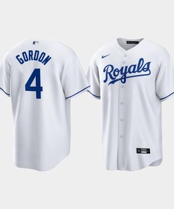 Alex Gordon 4 Kansas City Royals White Home Player Jersey