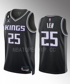 Alex Len 13 Sacramento Kings Black Men Jersey 2022-23 Statement Edition Swingman