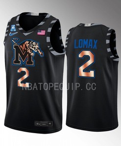 Alex Lomax 2 Memphis Tigers Black Jersey Copper College Basketball
