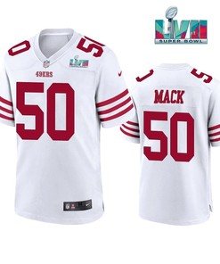 Alex Mack 50 San Francisco 49Ers Super Bowl LVII Men Game Jersey- White
