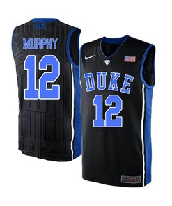 Alex Murphy 12 Duke Blue Devils Elite Basketball Men Jersey - Black Blue