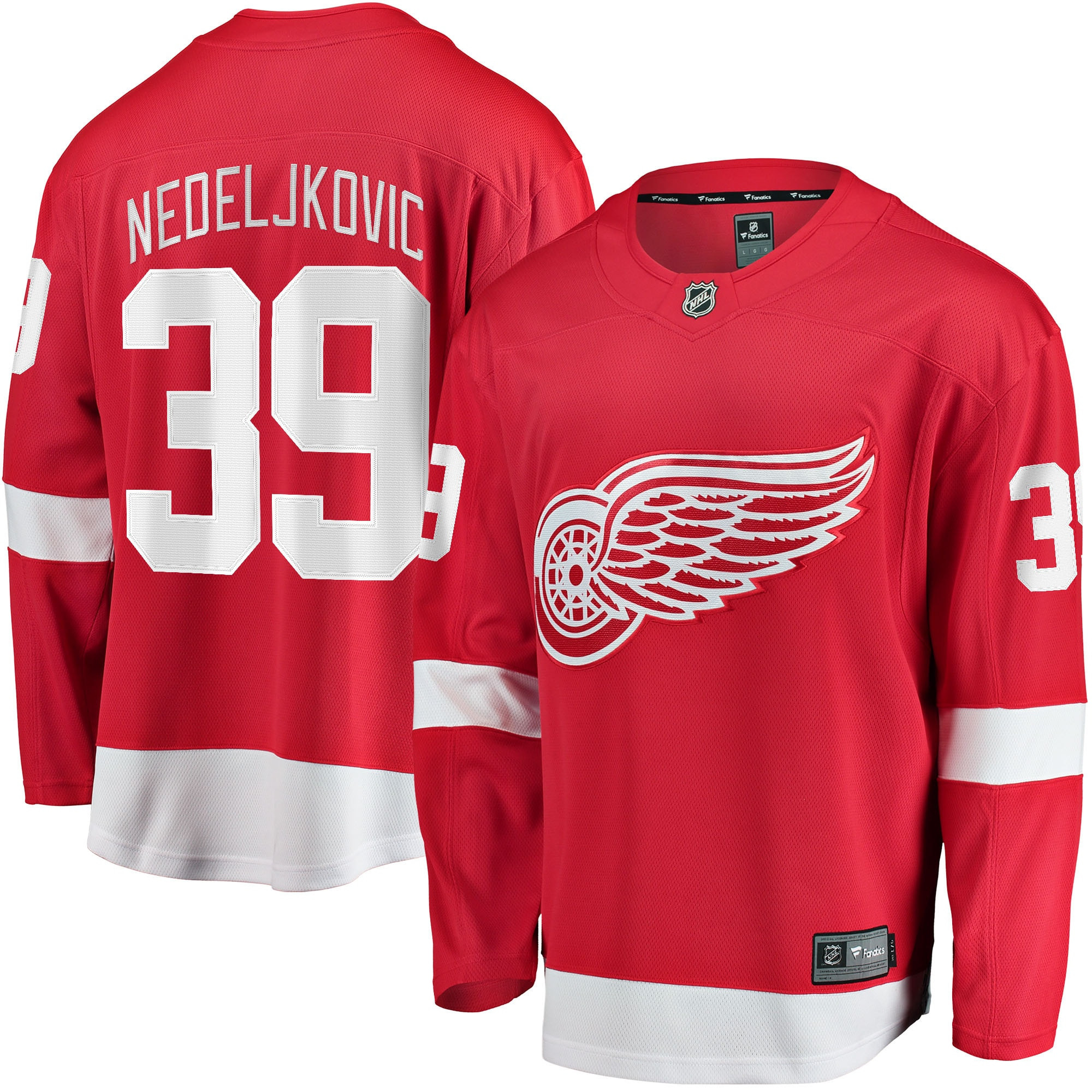 Alex Nedeljkovic Detroit Red Wings Fanatics Branded Home Breakaway Player Jersey - Red Nhl