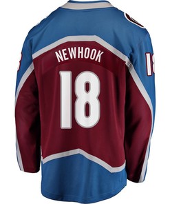 Alex Newhook 18 Colorado Avalanche Stanley Cup 2023 Playoffs Patch Home Breakaway Men Jersey - Burgundy