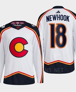 Alex Newhook 18 Reverse Retro 2.0 2022 Colorado Avalanche White Jersey Primegreen