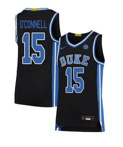 Alex OConnell 15 Duke Blue Devils Elite Basketball Men Jersey - Black