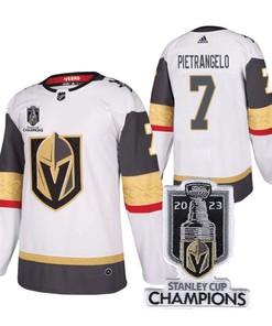 Alex Pietrangelo 7 Vegas Golden Knights 2023 Stanley Cup Champions Patch Breakaway Jersey - White