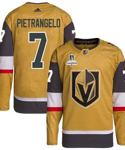 Alex Pietrangelo 7 Vegas Golden Knights Stanley Cup 2023 Champions Patch Home Breakaway Men Jersey - Gold