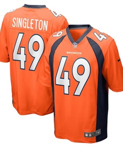 Alex Singleton Denver Broncos Game Player Jersey - Orange