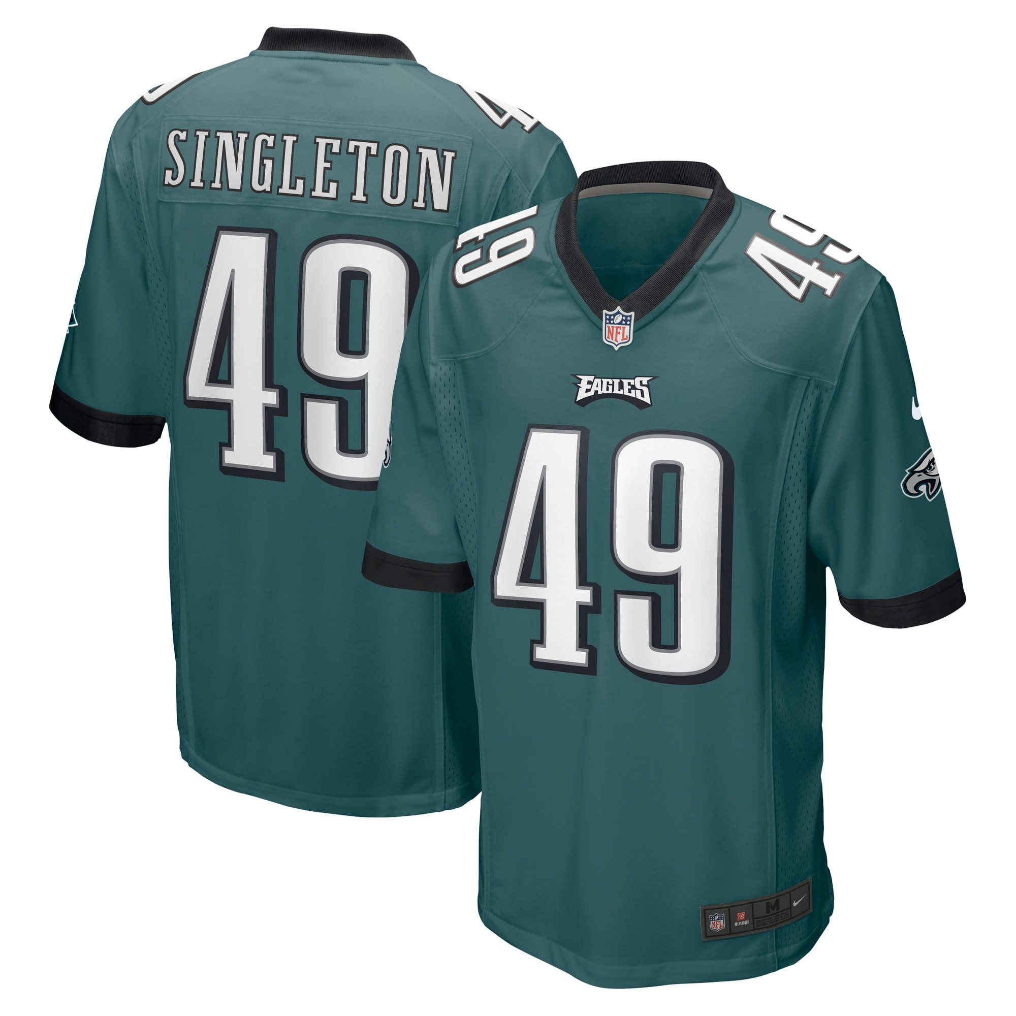 Alex Singleton Philadelphia Eagles Game Jersey - Midnight Green Nfl