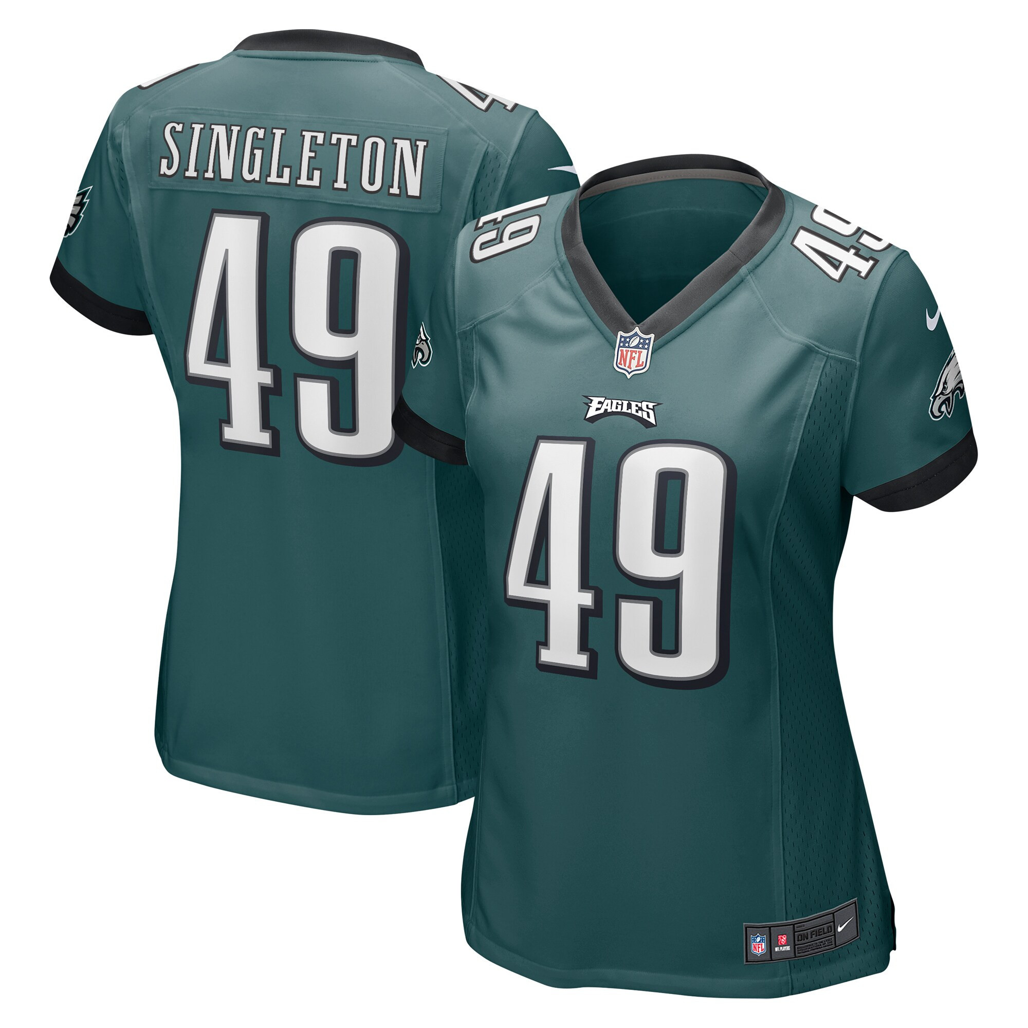 Alex Singleton Philadelphia Eagles Womens Game Jersey - Midnight Green Nfl