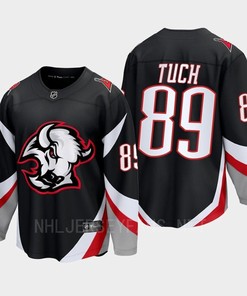 Alex Tuch 89 Buffalo Sabres 2022-23 Goathead Third Premier Breakaway Player Black Jersey