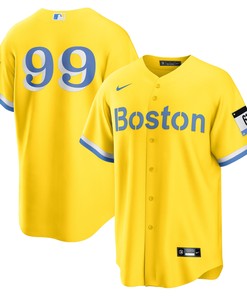 Alex Verdugo Boston Red Sox 2021 City Connect Replica Player Jersey - Gold Mlb