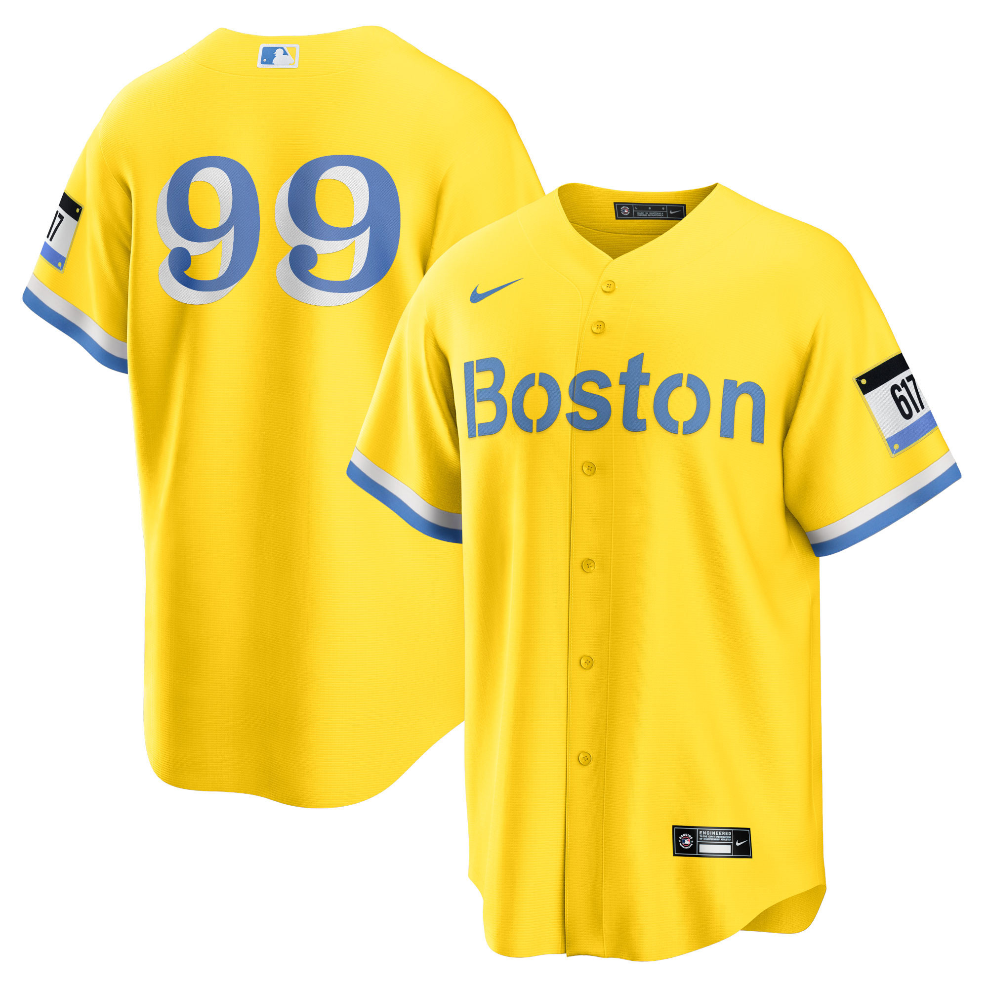 Alex Verdugo Boston Red Sox 2021 City Connect Replica Player Jersey - Gold Mlb