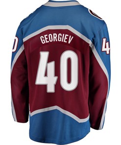 Alexandar Georgiev 40 Colorado Avalanche Stanley Cup 2023 Playoffs Patch Home Breakaway Men Jersey - Burgundy