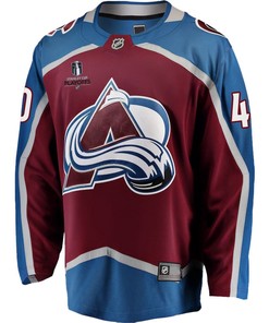 Alexandar Georgiev 40 Colorado Avalanche Stanley Cup 2023 Playoffs Patch Home Breakaway Men Jersey - Burgundy