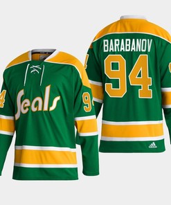 Alexander Barabanov 94 San Jose Sharks Green Reverse Retro 2.0 Jersey 2022-23