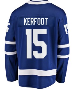 Alexander Kerfoot 15 Toronto Maple Leafs Stanley Cup 2023 Playoffs Patch Home Breakaway Men Jersey - Blue