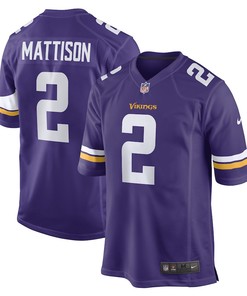Alexander Mattison Minnesota Vikings Game Player Jersey - Purple