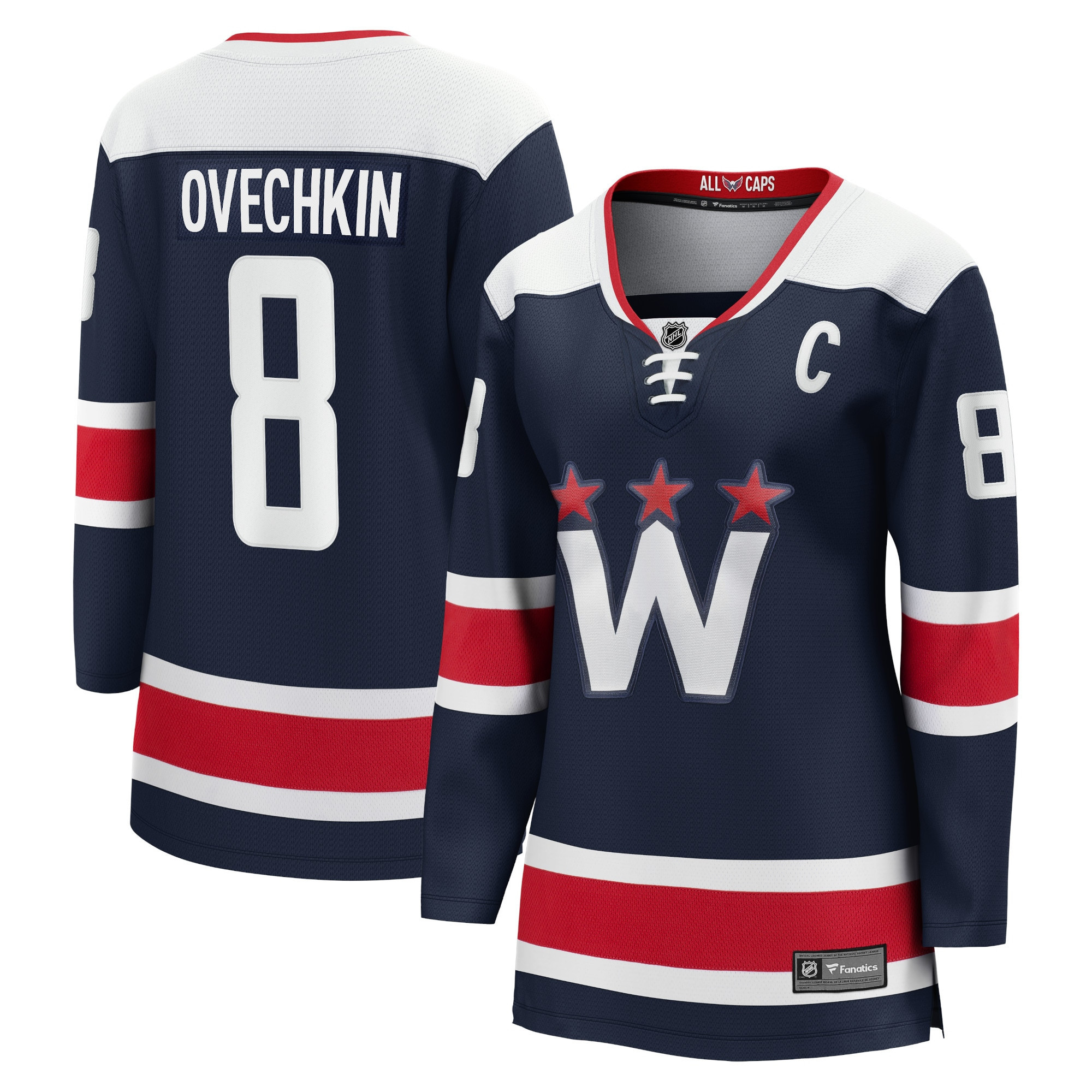 Alexander Ovechkin Washington Capitals Fanatics Branded Womens 2020/21 Alternate Premier Breakaway Player Jersey - Navy Nhl