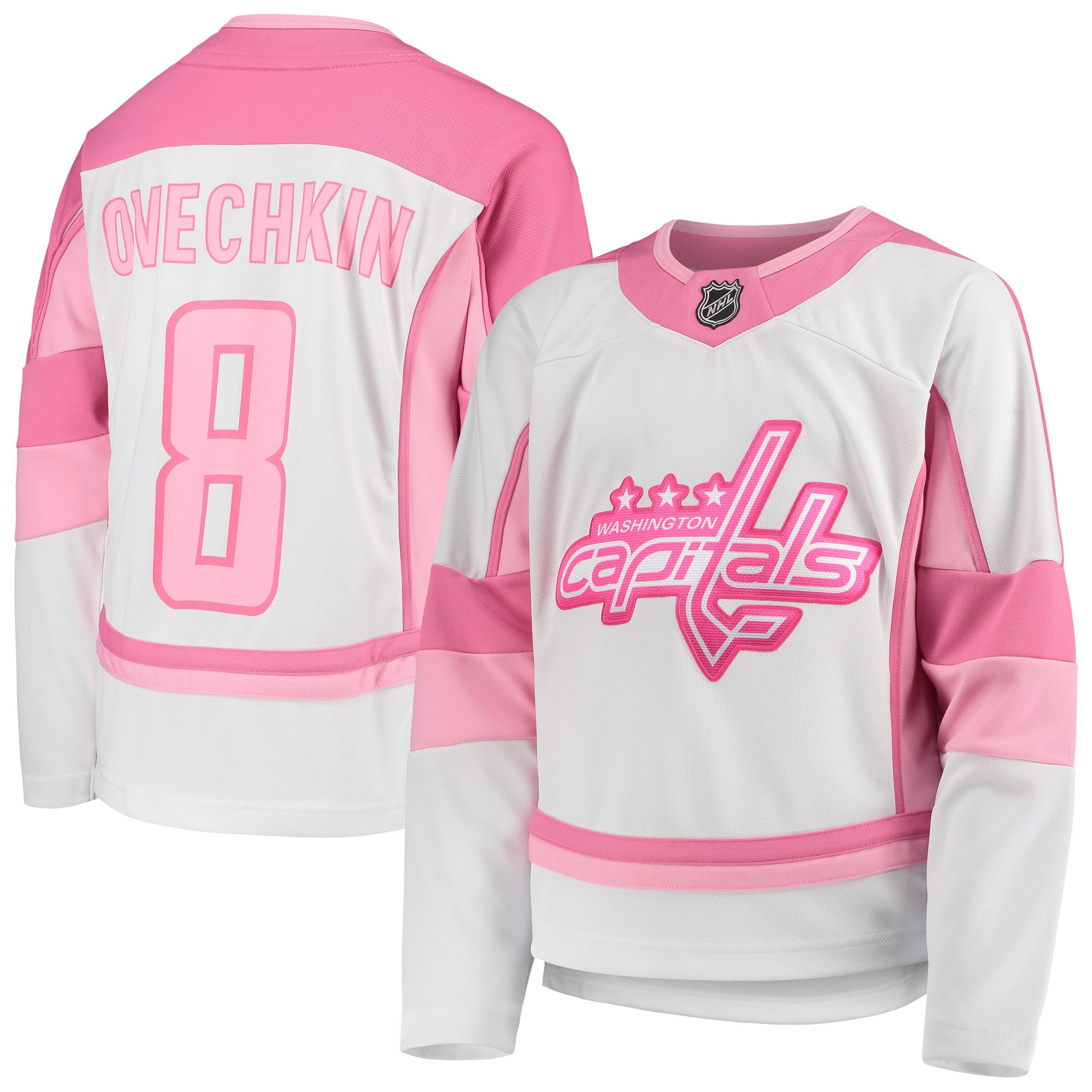 Alexander Ovechkin Washington Capitals Girls Fashion Player Jersey - White Nhl