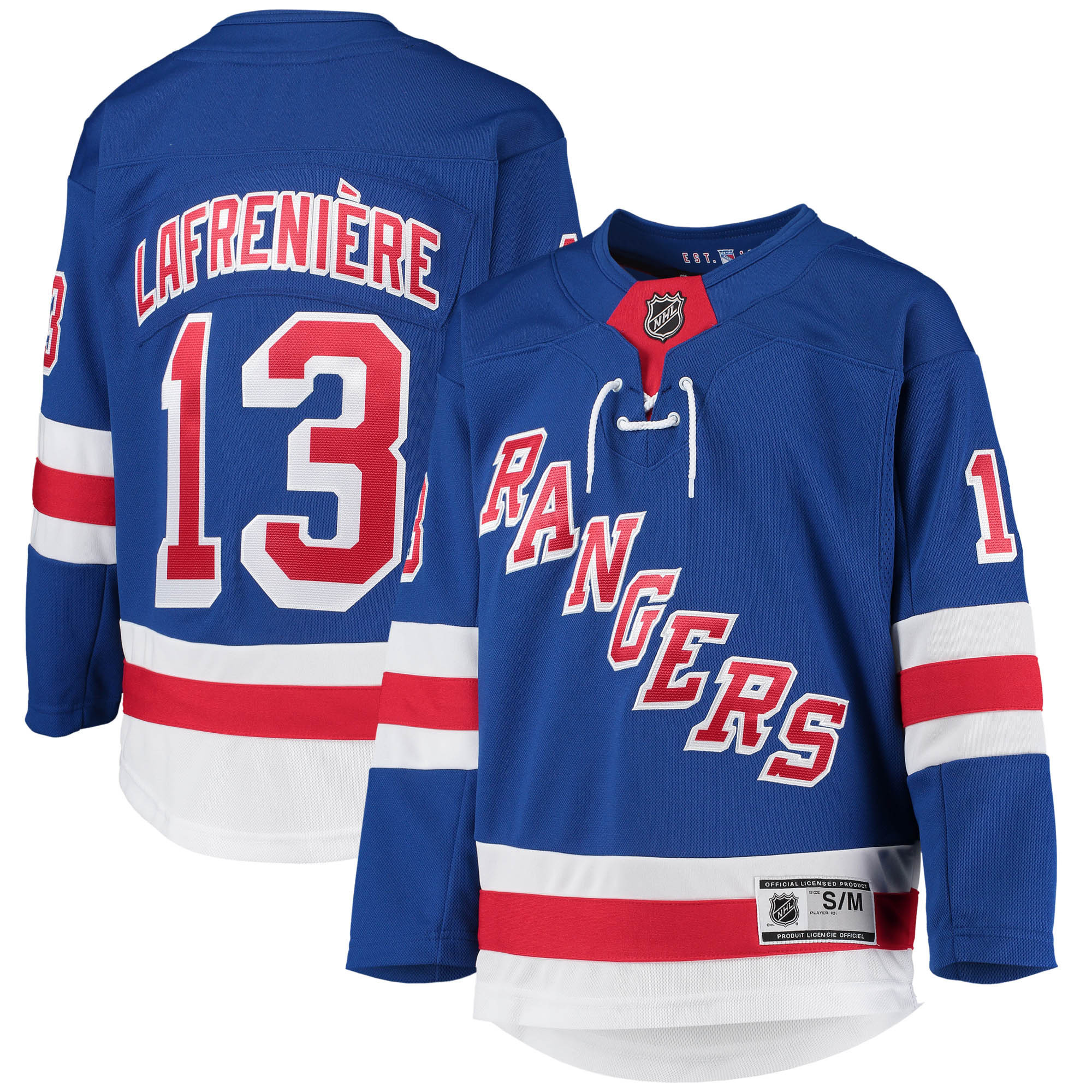 Alexis Lafreniere New York Rangers Home Premier Player Jersey - Blue Nhl