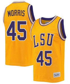 Alexis Morris 45 LSU Tigers 2023 NCAA Basketball Jersey Retro- Gold