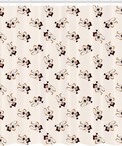 Alice in Wonderland Card Heart Shower Curtain, Multicolor Bathroom Decor