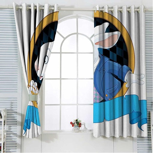 Alice in Wonderland Grommet Top Blackout Curtain Panel Window Treatment