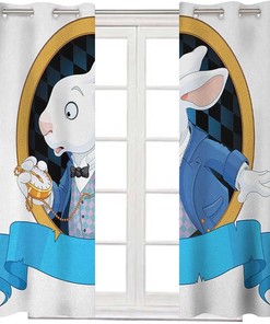 Alice in Wonderland Grommet Top Blackout Curtain Panel Window Treatment