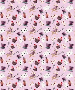 Alice in Wonderland Rabbit Shower Curtain Printed in USA