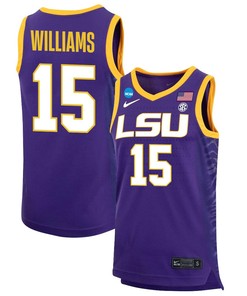 Alisa Williams 15 LSU Tigers 2023 NCAA Basketball Jersey - Purple