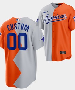 All-Star Futures Game 2022-23 American Team Custom 00 Gray Orange Jersey