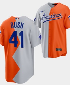 All-Star Futures Game 2022-23 Los Angeles Angels Ky Bush 41 Gray Orange Jersey