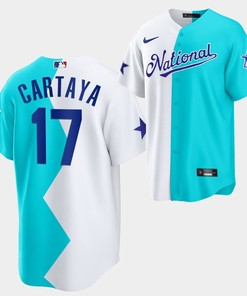 All-Star Futures Game 2022-23 Los Angeles Dodgers Diego Cartaya 17 White Blue Jersey