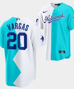 All-Star Futures Game 2022-23 Los Angeles Dodgers Miguel Vargas 20 White Blue Jersey