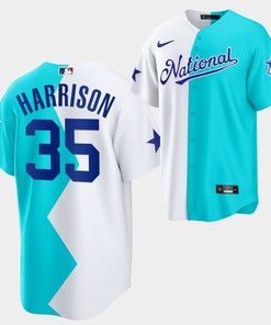 All-Star Futures Game 2022-23 San Francisco Giants Kyle Harrison 35 White Blue Jersey