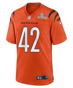 Allan George 42 Cincinnati Bengals Super Bowl LVII Champions Men Alternate Game Jersey - Orange