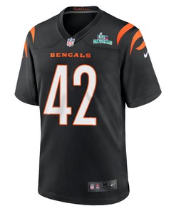 Allan George 42 Cincinnati Bengals Super Bowl LVII Champions Men Game Jersey - Black