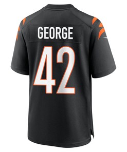 Allan George 42 Cincinnati Bengals Super Bowl LVII Champions Men Game Jersey - Black