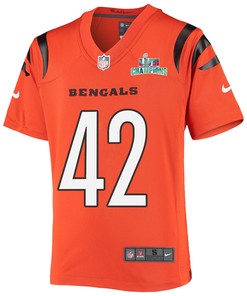 Allan George 42 Cincinnati Bengals Super Bowl LVII Champions Youth Alternate Game Jersey - Black