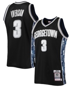 Allen Iverson Georgetown Hoyas Mitchell & Ness 1995-96 Authentic Throwback Jersey - Black Ncaa