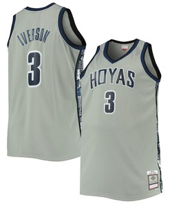 Allen Iverson Georgetown Hoyas Mitchell & Ness Big & Tall 1995-96 Replica Player Jersey - Gray Ncaa